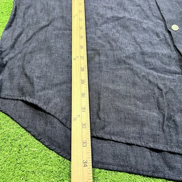 Bonobos Linen Button Down 2XL Long Big & Tall Standard Fit Casual Preppy Navy - Picture 4 of 6